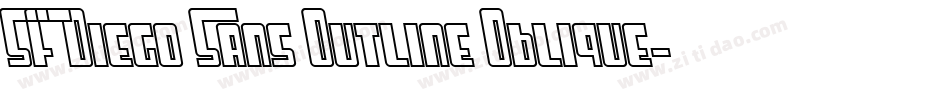 SF Diego Sans Outline Oblique字体转换